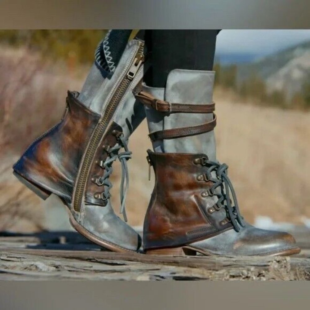 Freebird by Steven 'Ravi' Ice Leather Boots Size 9 M. Can Fit 8.5M. Hard 2 Find!